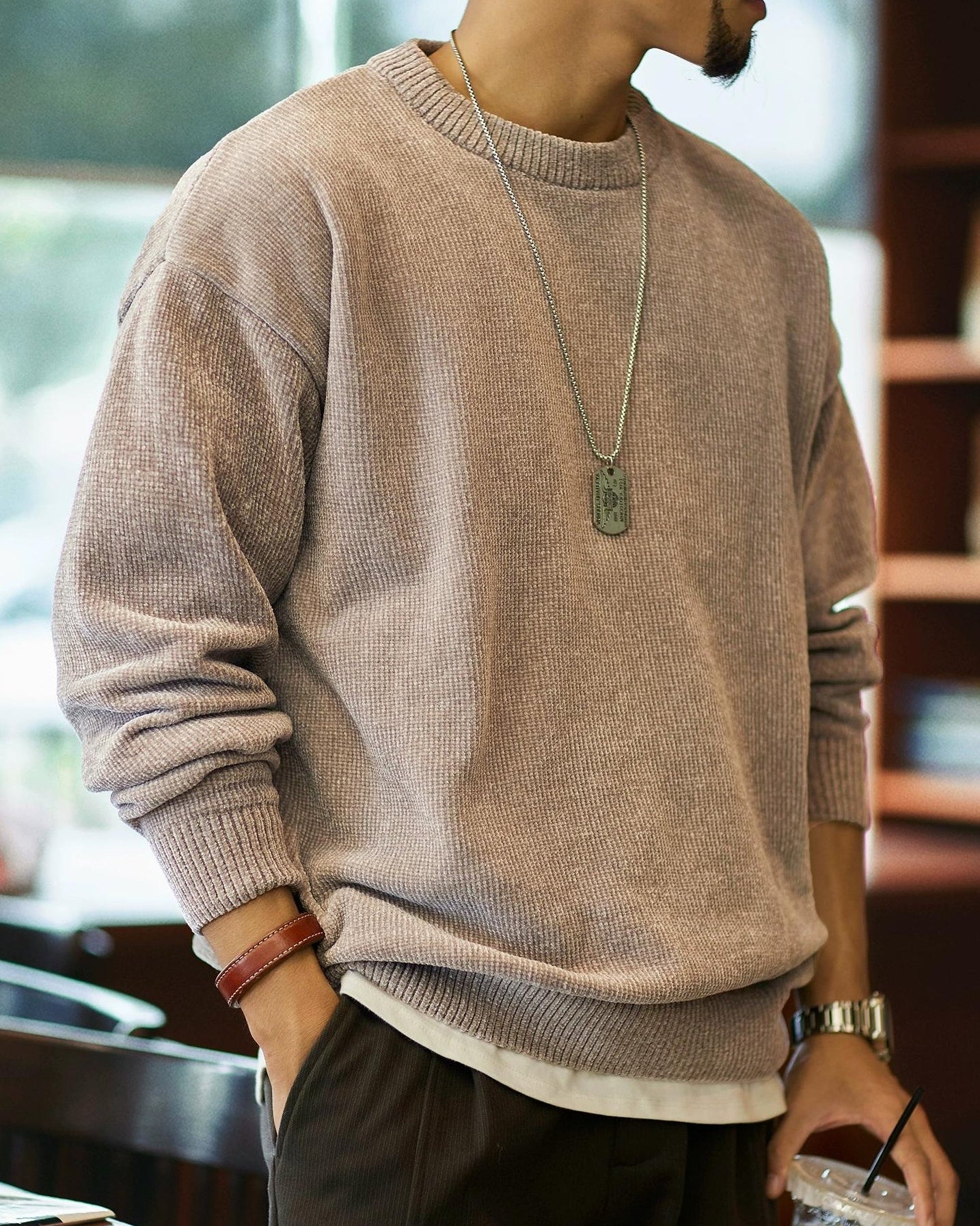 モデスト ダスティカラールーズニットセーター 2311