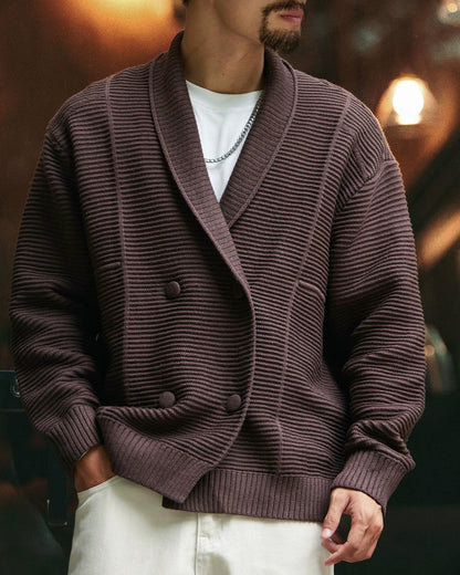 ギャラップ ショールカラーヘビーリブカーディガン 2324