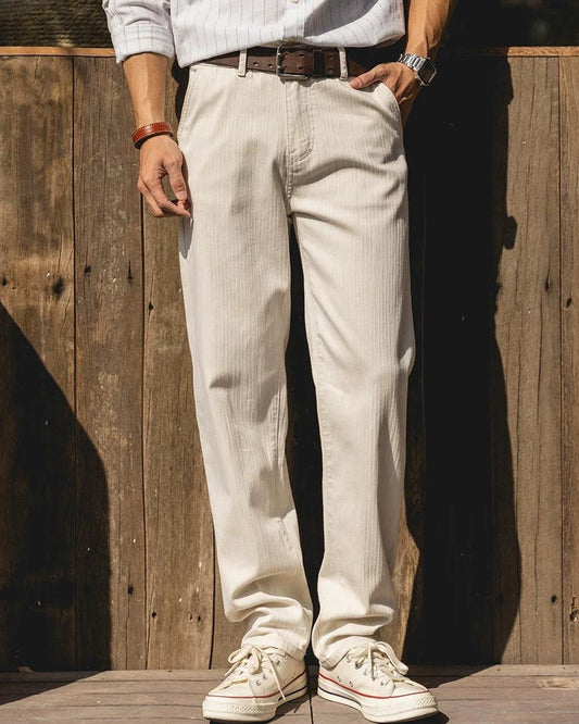 トラッキー ヘリンボーンストレートワークトラウザー 2501