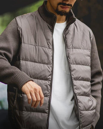 ダンベリー リブニットスリーブ切替ダウンジャケット 2375