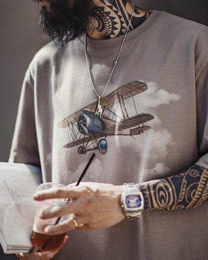 リーチバーグ レトロエアプレーングラフィックTシャツ 2774