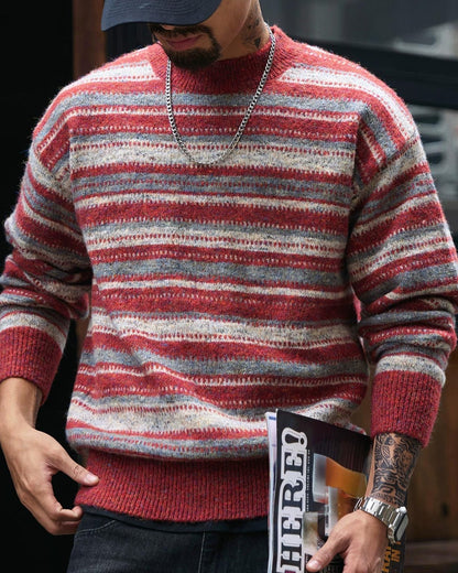 バーリントン メランジカラーマルチボーダーニット 2292