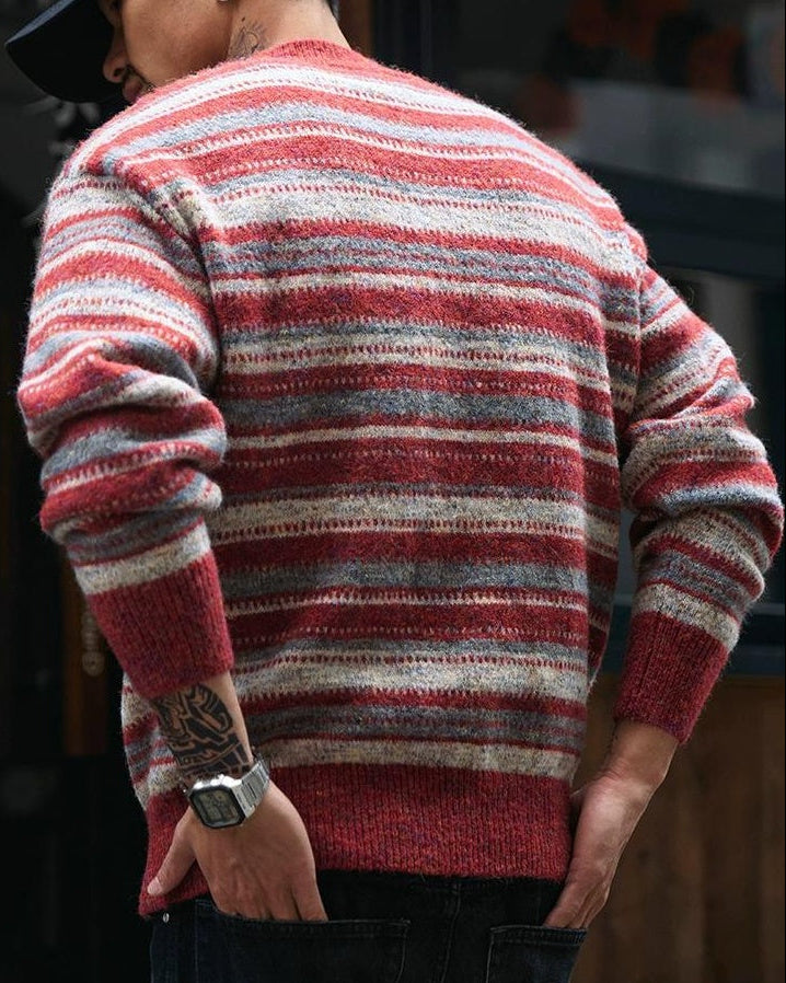 バーリントン メランジカラーマルチボーダーニット 2292