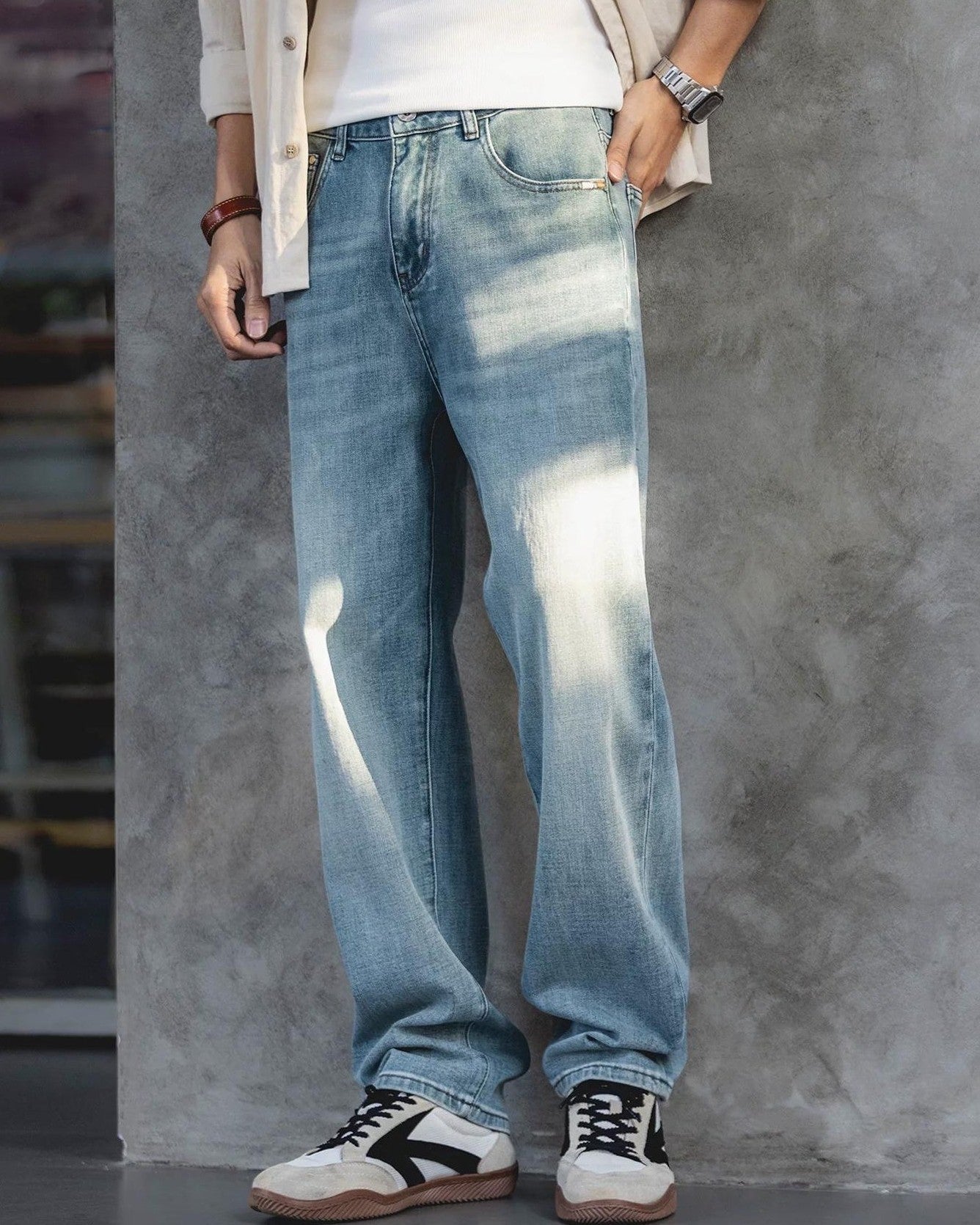 ユカイア ルーズストレートデニムパンツ 2498