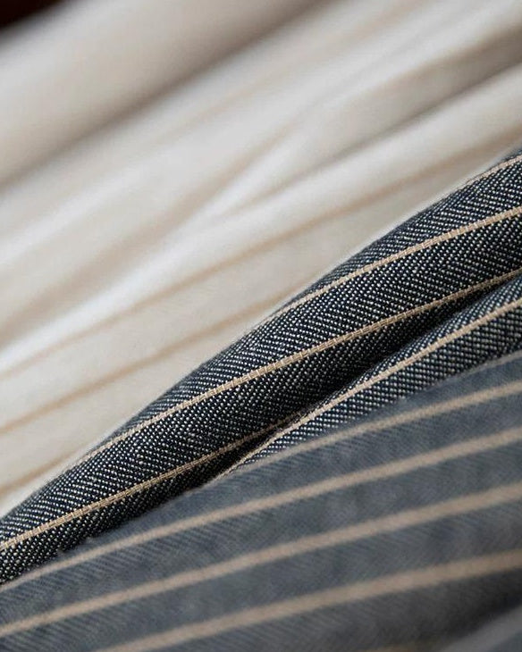 ワッソー ヒッコリーストライプワイドワークシャツ 2405