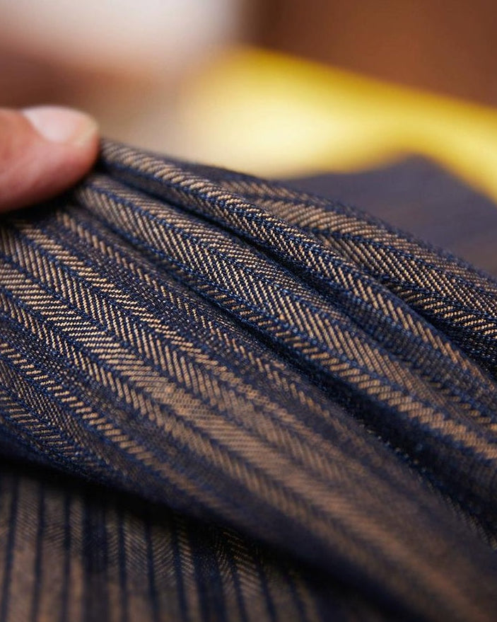 ブライアン ヘリンボーンストライプデニムシャツ 2330