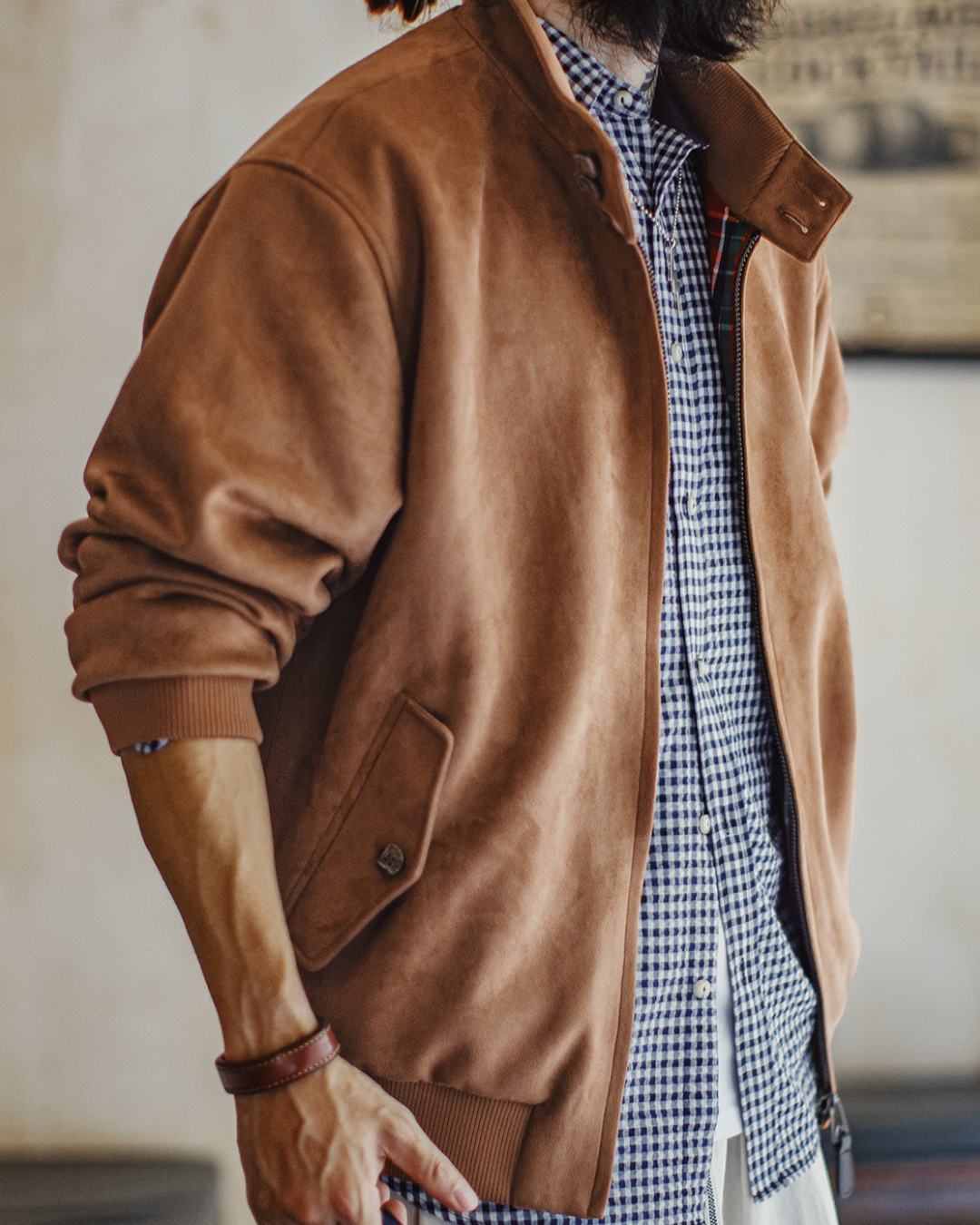 エイプリル  スエードタッチスタンドカラージャケット 2187