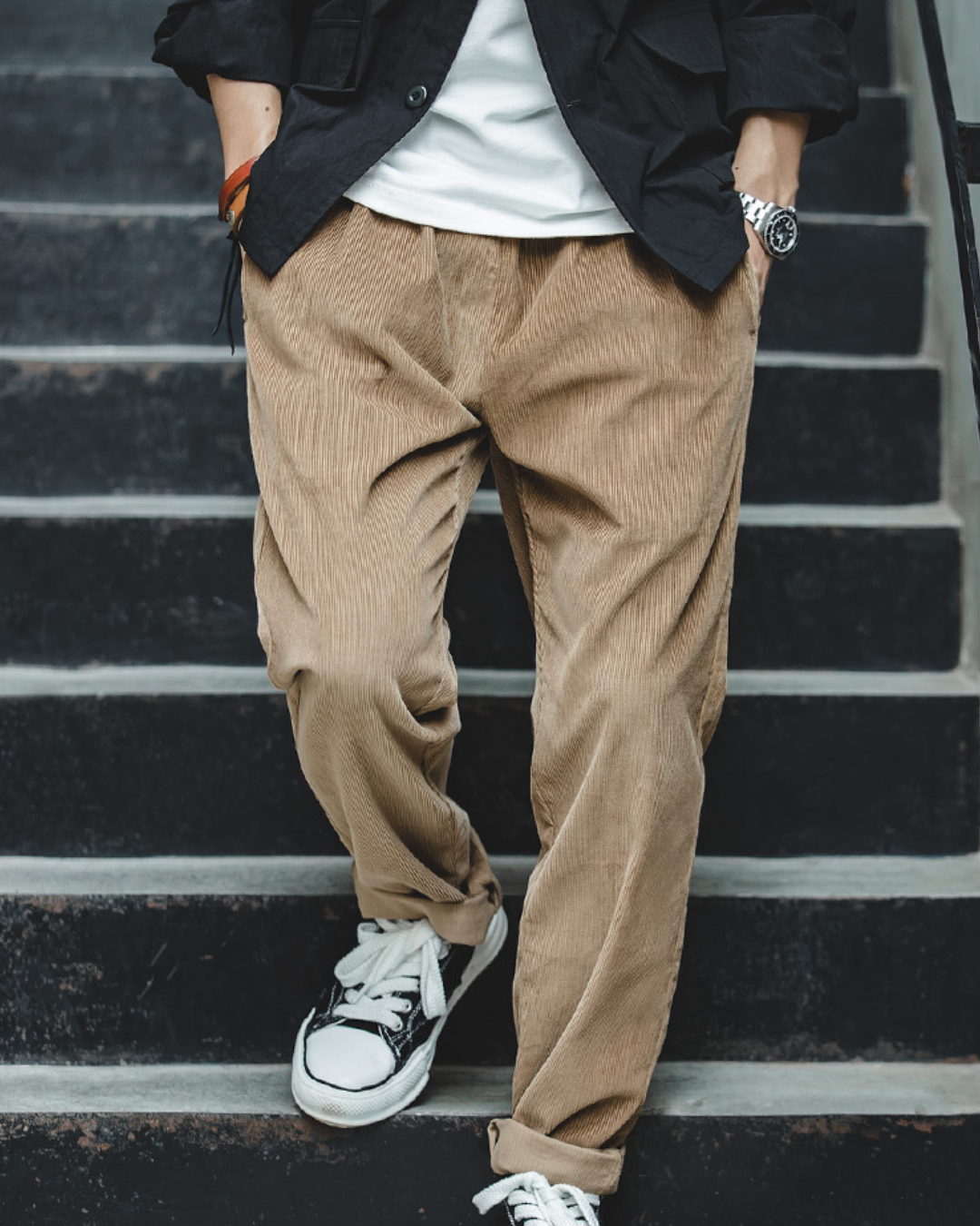 グランドラピッズ コーデュロイカラーワークパンツ 2221