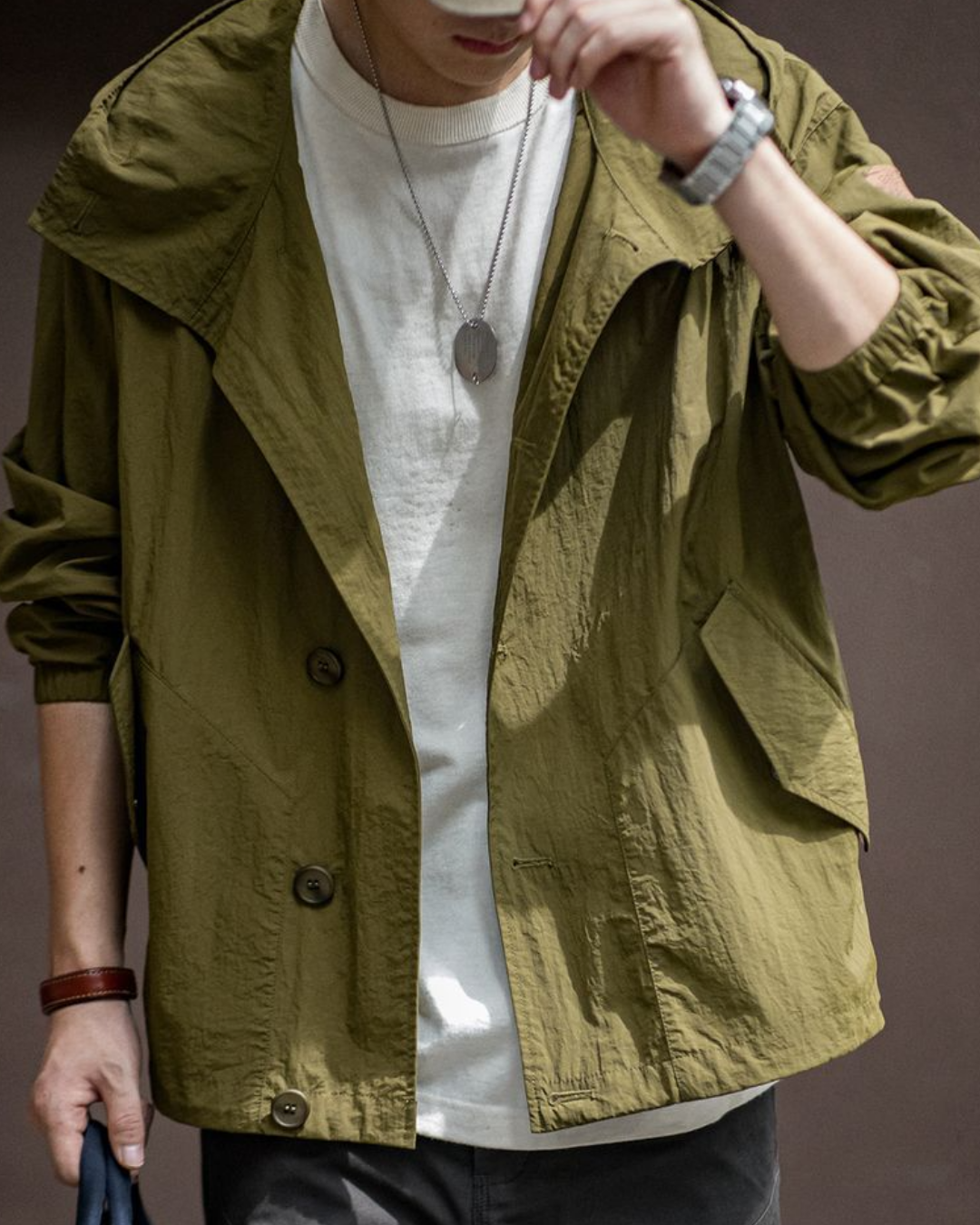 キーウェスト スタンドカラーライトブルゾン 2217