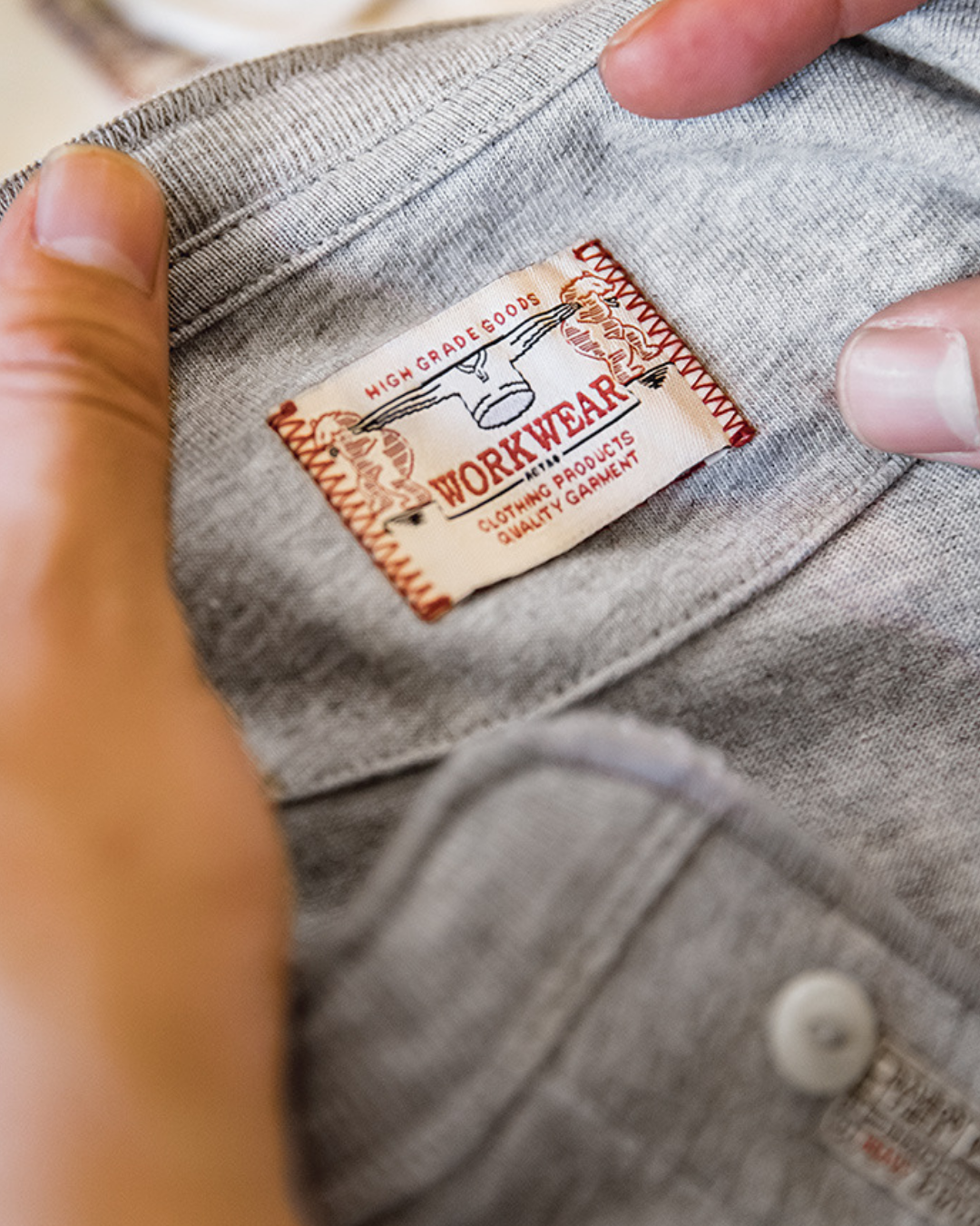 シラキュース ボタンダウンヘンリーネックロングカットソー 2226