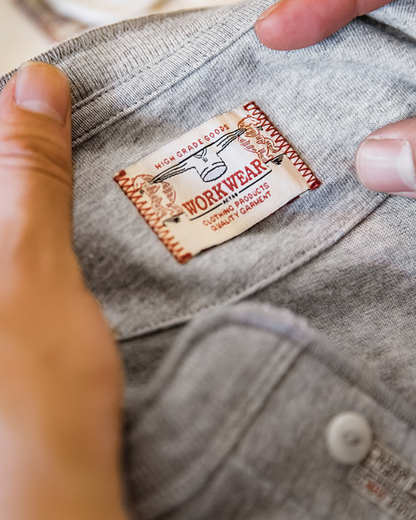 シラキュース ボタンダウンヘンリーネックロングカットソー 2226