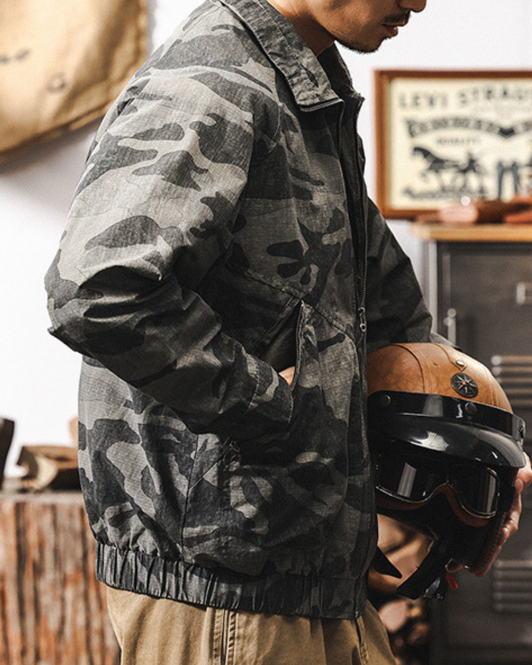 セドナ カモフラージュ柄スタンドカラーブルゾン 2209