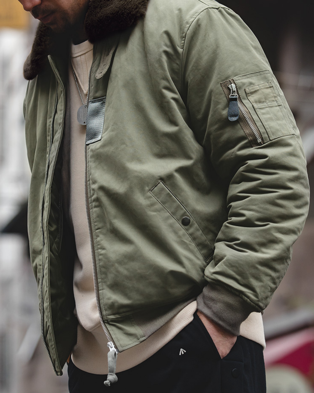 フィオナ ボアカラ―ミリタリージャケット 2185