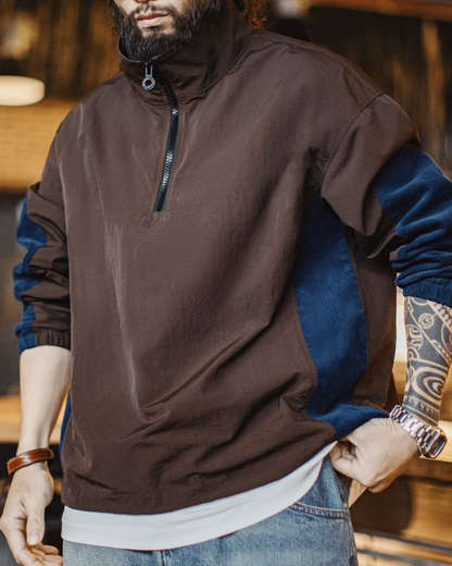 アマリロ コーデュロイ切替ハーフジップスタンドジャケット 2276