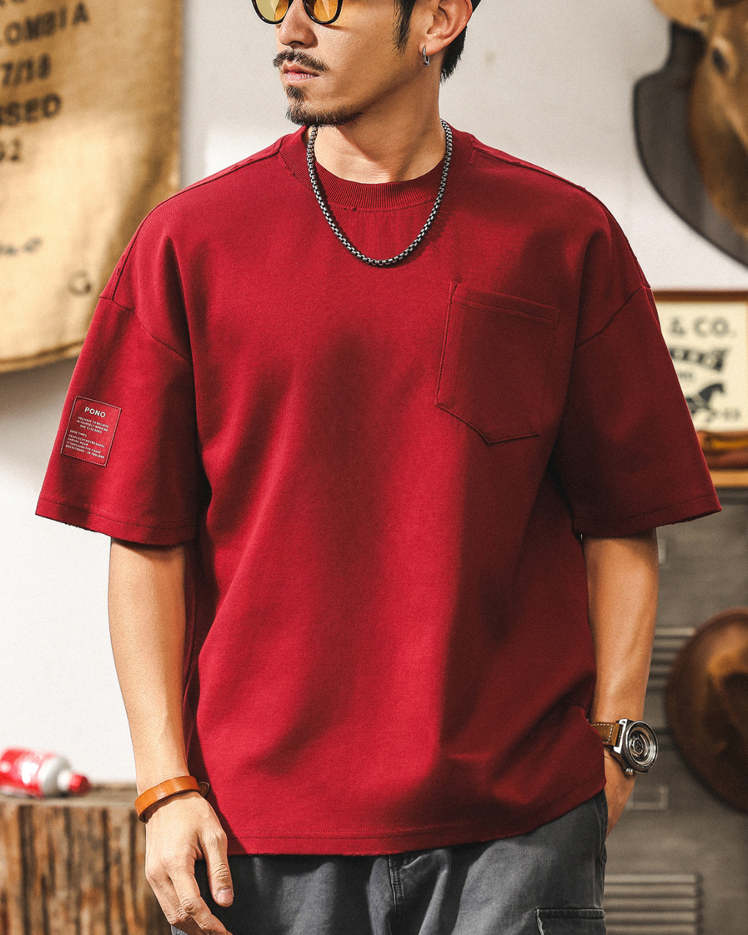 パラグールド ヘビーウェイトウォッシュドTシャツ 1653