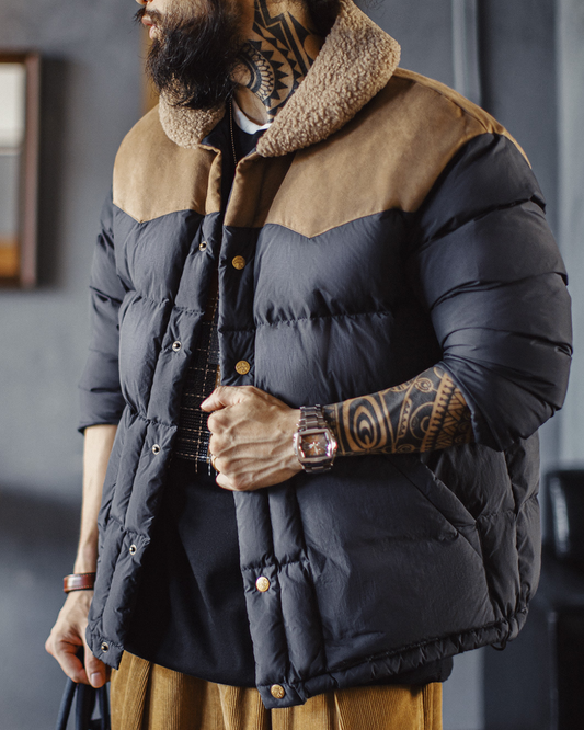 アセンズ ボア襟ウエスタンヨークダウンジャケット 2282