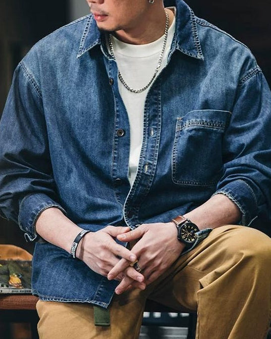 ハインズビル ビンテージウォッシュシングルポケットシャツ 2424