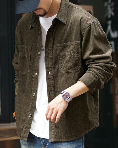 マッカレン コーデュロイダブルポケットレギュラーカラーシャツ 2332