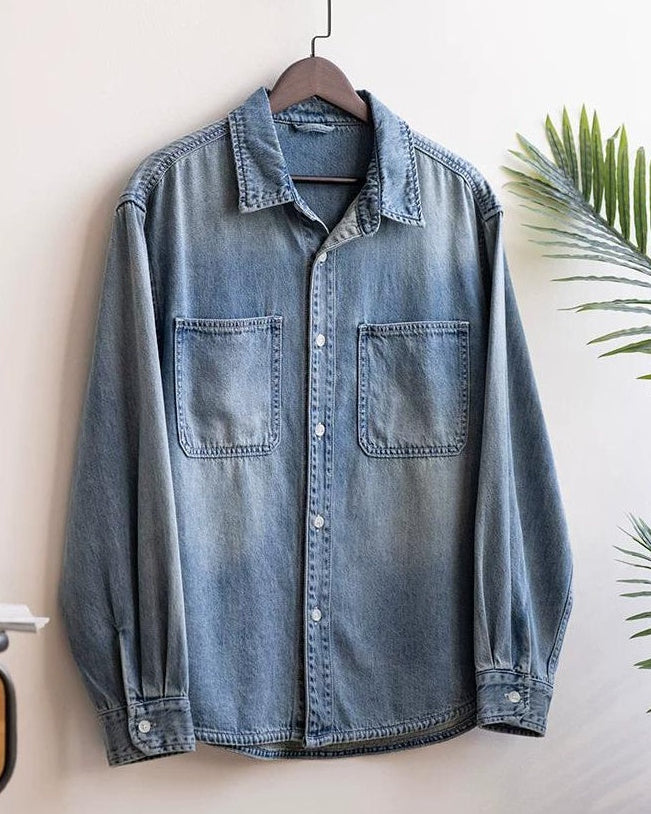 ミッチェル ルーズフィットダブルポケットデニムシャツ 2481