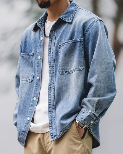 ミッチェル ルーズフィットダブルポケットデニムシャツ 2481