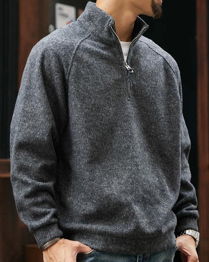 サンルイス スタンドカラーハーフジップスウェット 2389