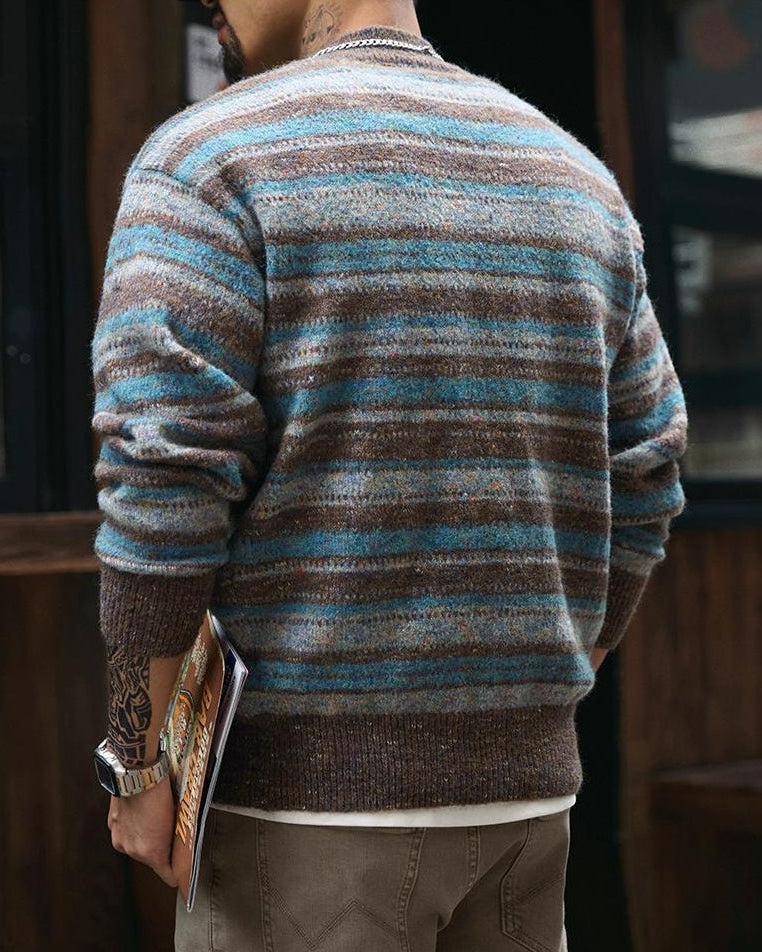 バーリントン メランジカラーマルチボーダーニット 2292