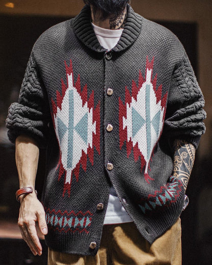 ミシャウォーカ ネイティブカウチンショールカーディガン 2412