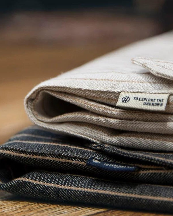 ワッソー ヒッコリーストライプワイドワークシャツ 2405