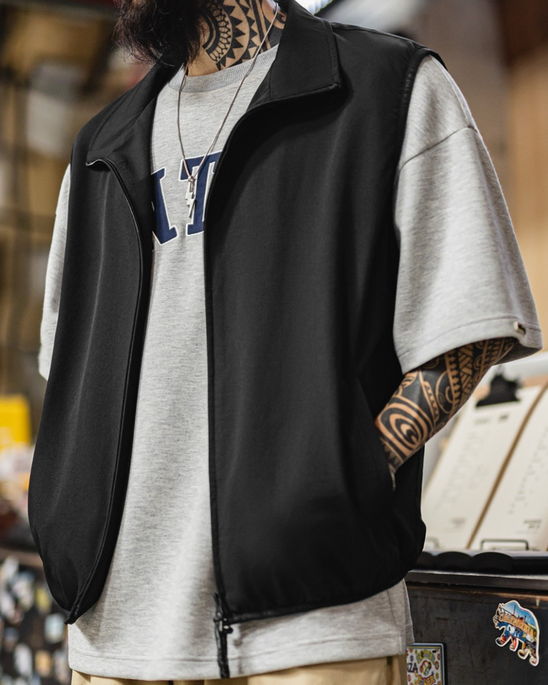 サンバレー マットテックスタンドカラーベスト 2270