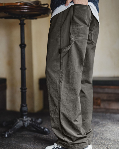 キャスパー コントラストステッチルーズテックパンツ 2273