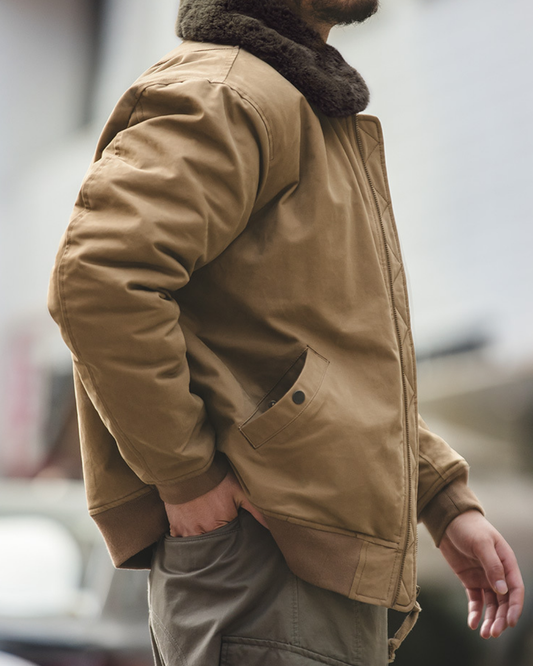 フィオナ ボアカラ―ミリタリージャケット 2185