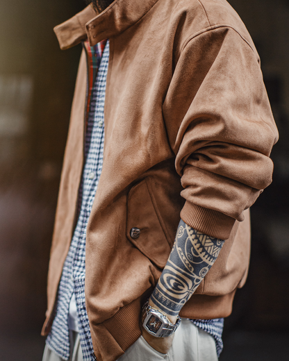 エイプリル  スエードタッチスタンドカラージャケット 2187