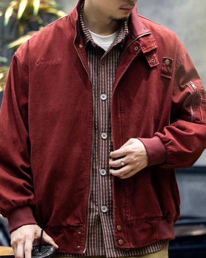 リンチバーグ 刺繍スタンドカラーワークジャケット 2359