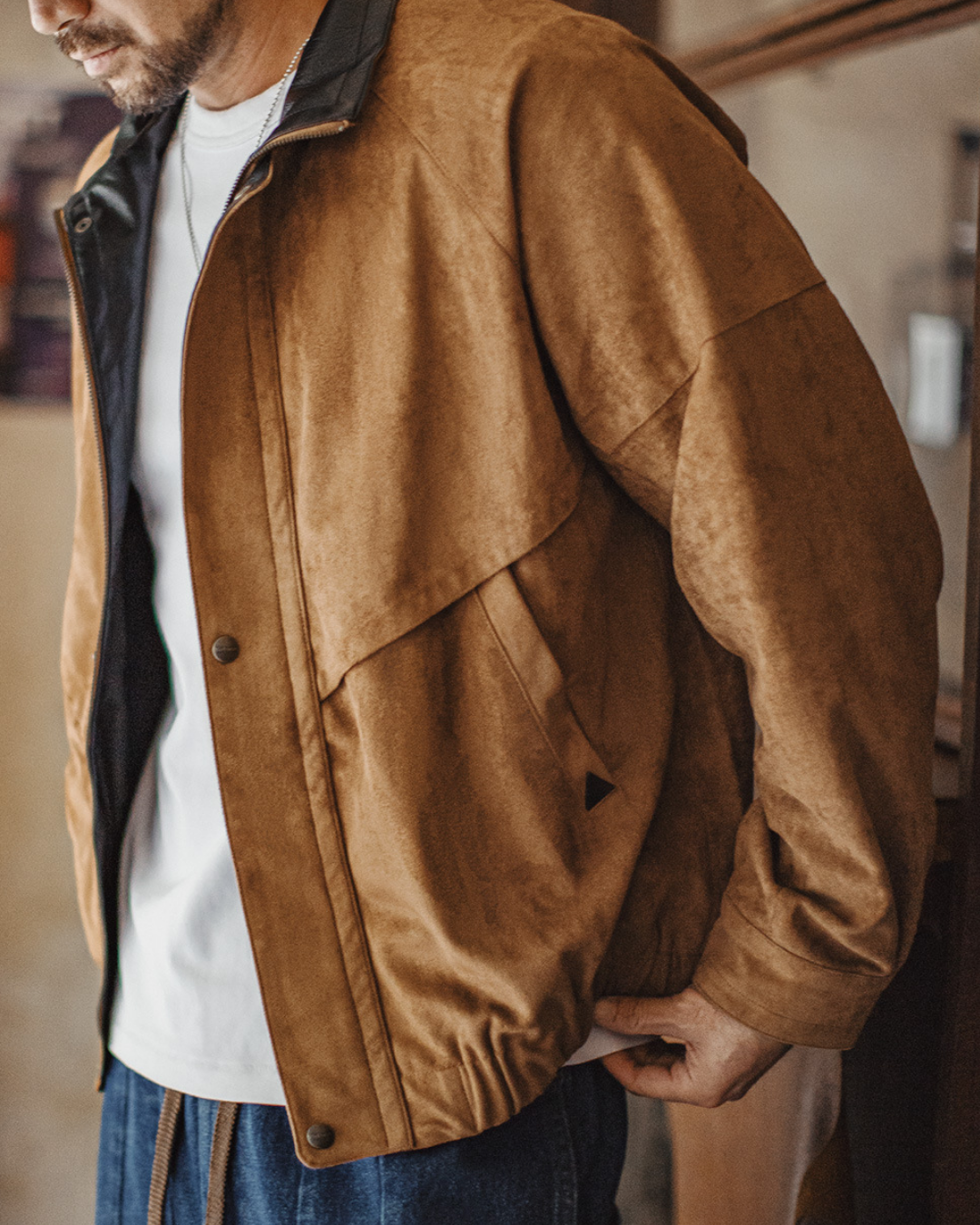スエードタッチ切り替えジャケット 2237