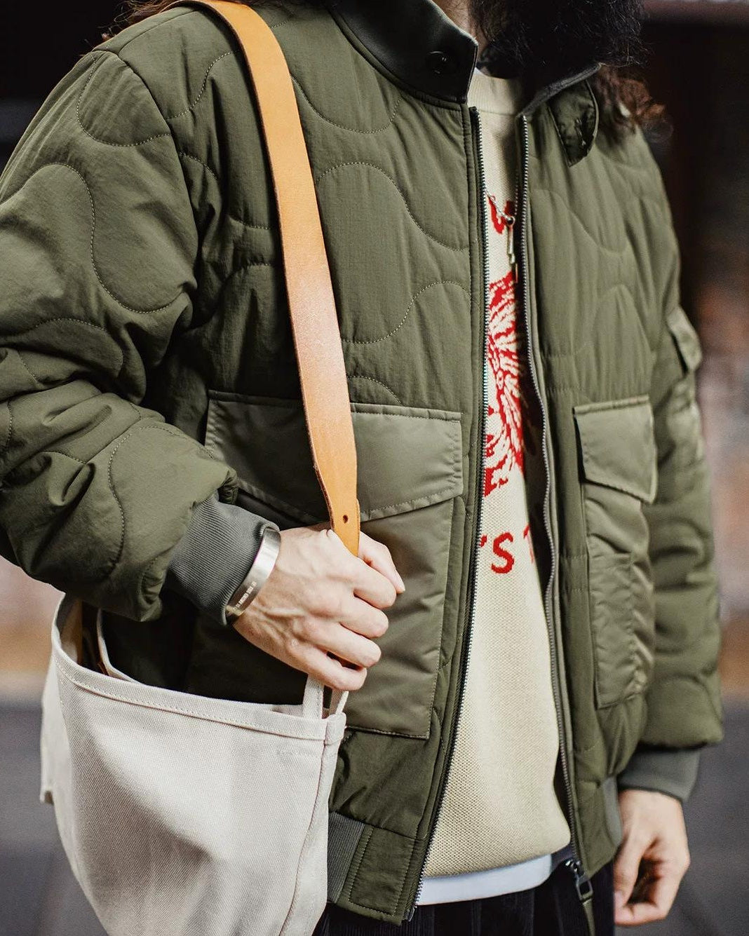 エルマイラ ミリタリーキルティングボンバー ジャケット 2372