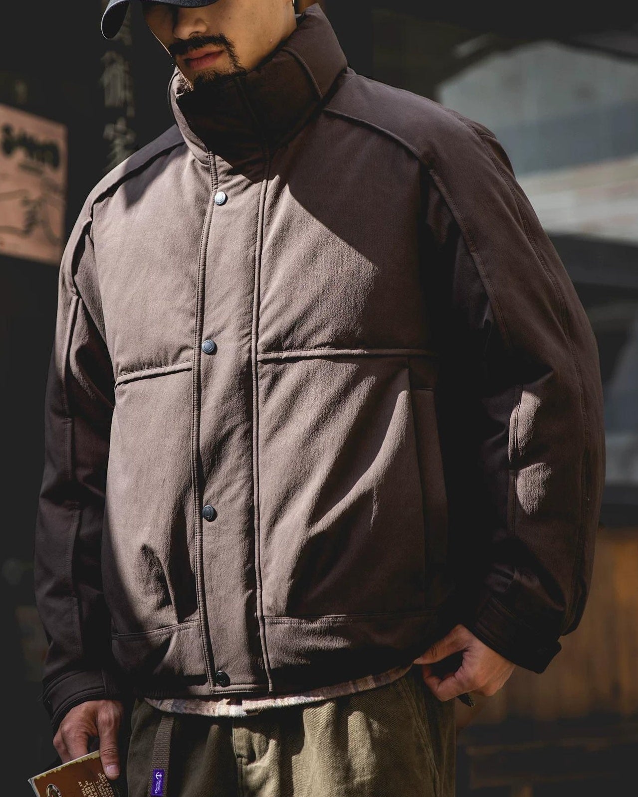 ジョンソンシティ 切替ハイネックワイドブルゾン 2418