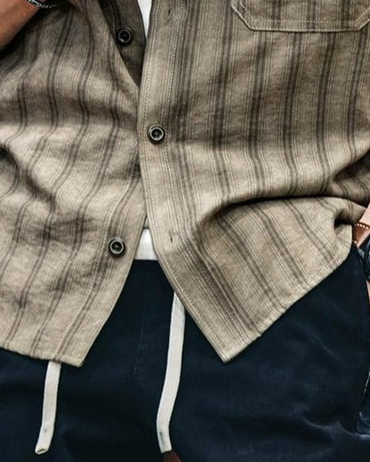 タスカルーサ レトロストライプロングシャツ 2350