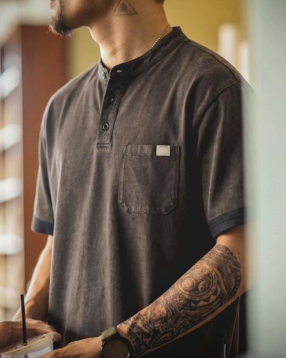 プレインビュー ポケットヘンリーネックトップス 2606