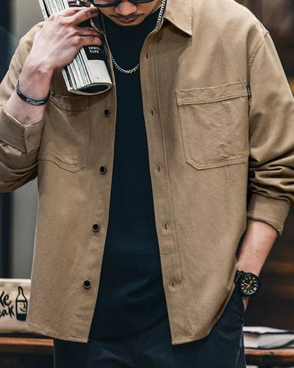 ロックビル スクエアダブルポケットワイドシャツ 2433