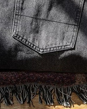 フィッチバーグ フェードブラックストレートジーンズ 2446