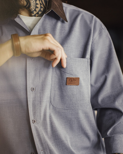 タオス ヴィンテージライク襟切替オーバーサイズシャツ 2263