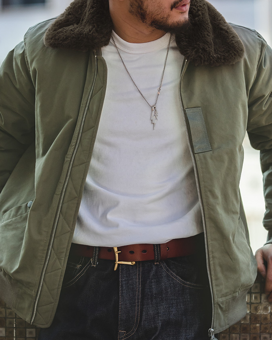 フィオナ ボアカラ―ミリタリージャケット 2185