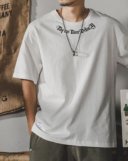 ヘルパー ネックプリントTシャツ 1703