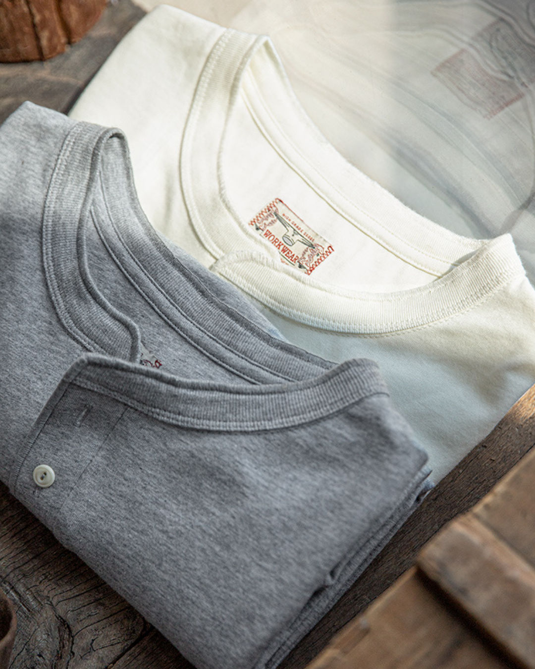 シラキュース ボタンダウンヘンリーネックロングカットソー 2226