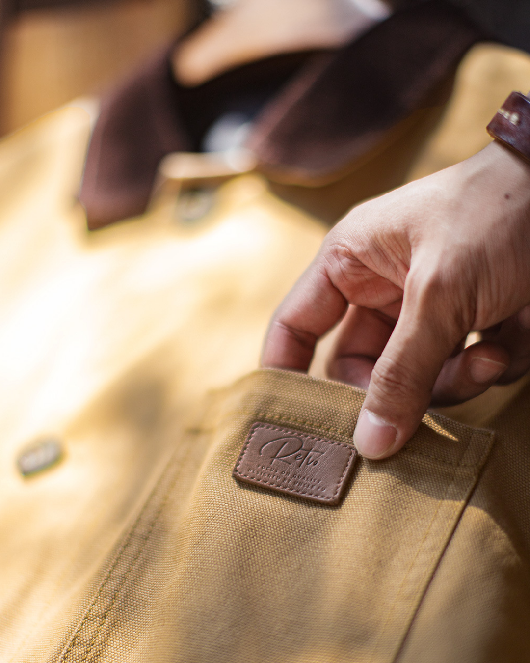 カイルア コーデュロイ襟キャンバスロングコート 2241