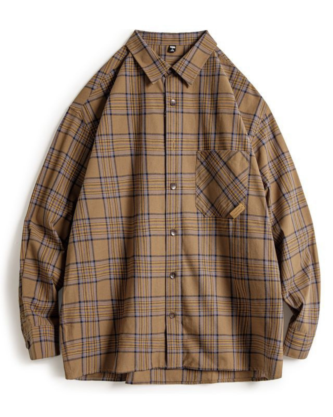 シルバーシティ ヴィンテージブラウンチェックワークシャツ 2265