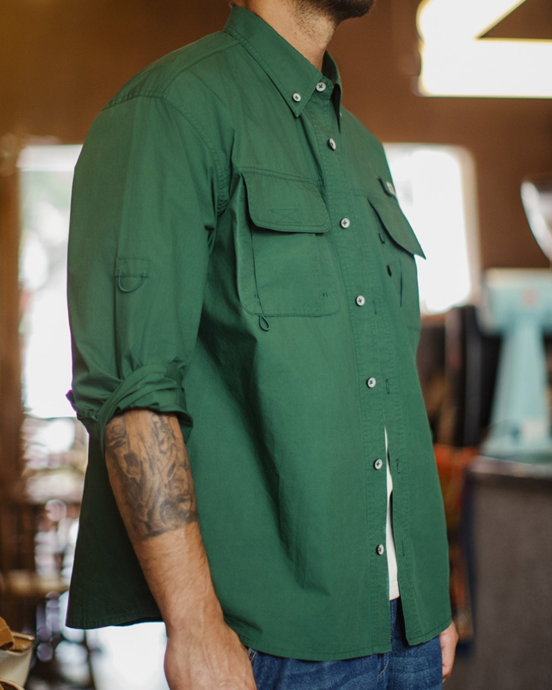 オグデン カーゴポケットボタンダウンワークシャツ 2268