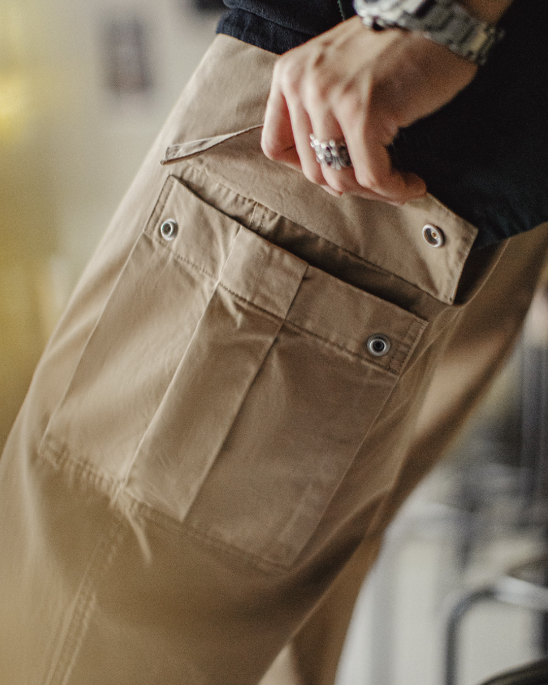 ヨンカーズ ラージポケットワイドワークパンツ 2234