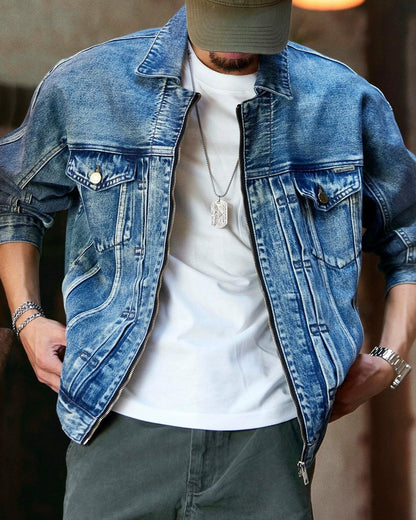 イーニッド ウォッシュドジップアップデニムジャケット 2335