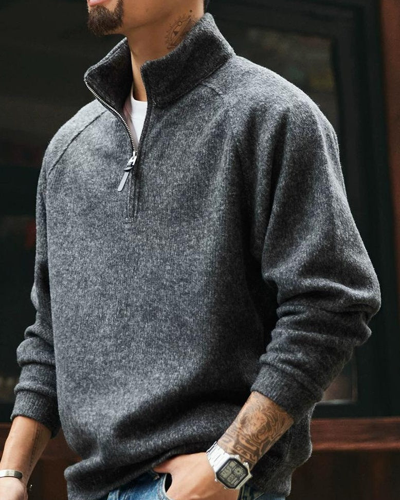 サンルイス スタンドカラーハーフジップスウェット 2389